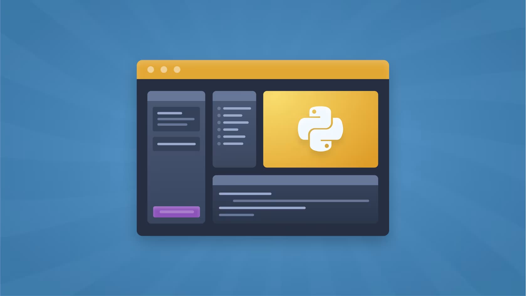 Computer with python logo